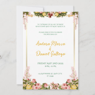 Sunlight & Greenery Wedding Invite