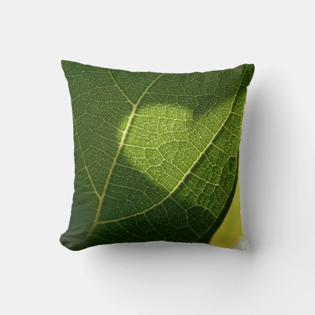 Sunlight Heart Leaf Pillow (Front)
