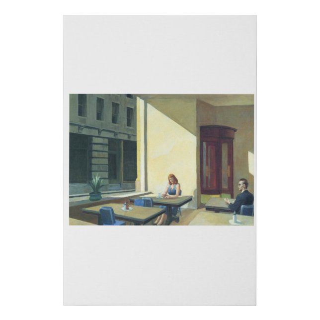 Sunlight in Cafeteria - Edward Hopper Faux Canvas Print (Front)