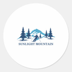 Sunlight Mountain Colorado Ski Resort Mountains Classic Round Sticker