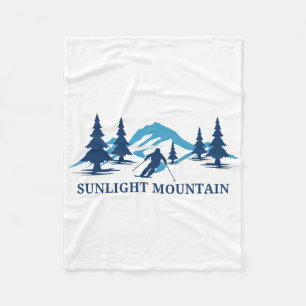 Sunlight Mountain Colorado Ski Resort Mountains Fleece Blanket