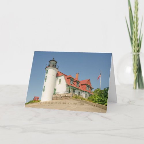 Sunlight on Point Betsie Lighthouse Card