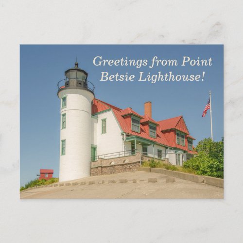 Sunlight on Point Betsie Lighthouse Postcard
