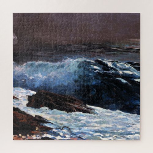 Sunlight on the Coast fine art painting by Homer Jigsaw Puzzle