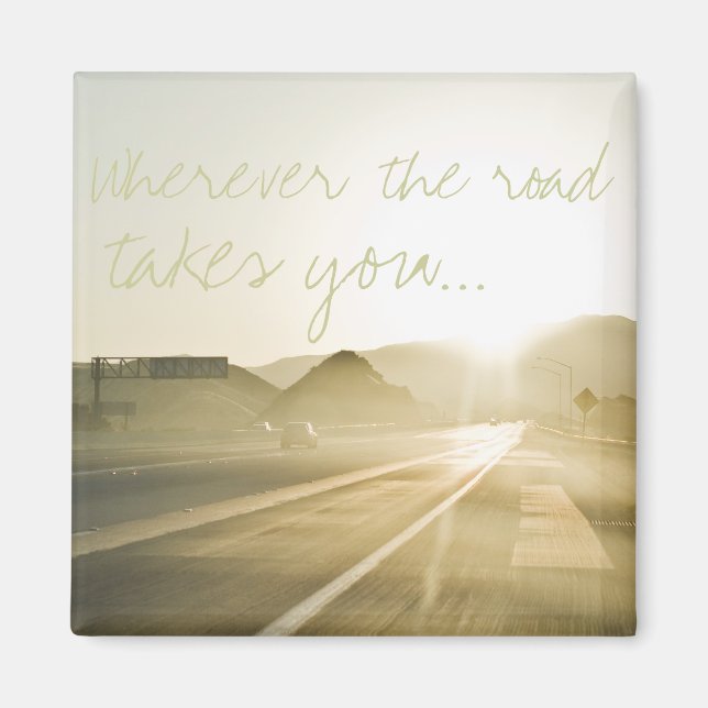 Sunlight on the Road Magnet (Front)