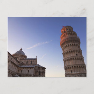 Sunlight on the top of the Leaning Tower of Pisa Postcard