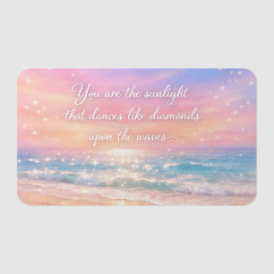 Sunlight on the Waves Affirmation Clear Business Cards