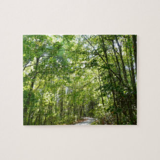 Sunlight on Wooded Path at Centennial Park Jigsaw Puzzle