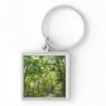 Sunlight on Wooded Path at Centennial Park Keychain