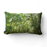 Sunlight on Wooded Path at Centennial Park Lumbar Pillow