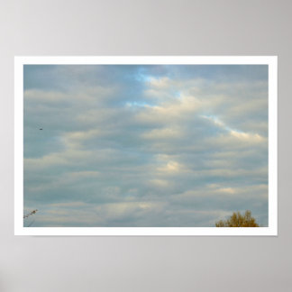 Sunlight Peeking Through the Clouds Poster