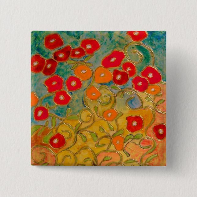 sunlight splendor (painting) button (Front)