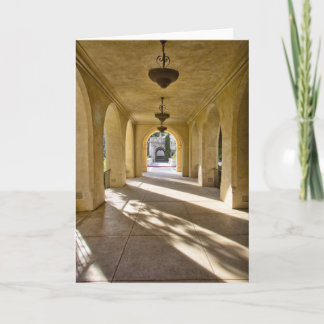 Sunlight Through Arches Greeting Card