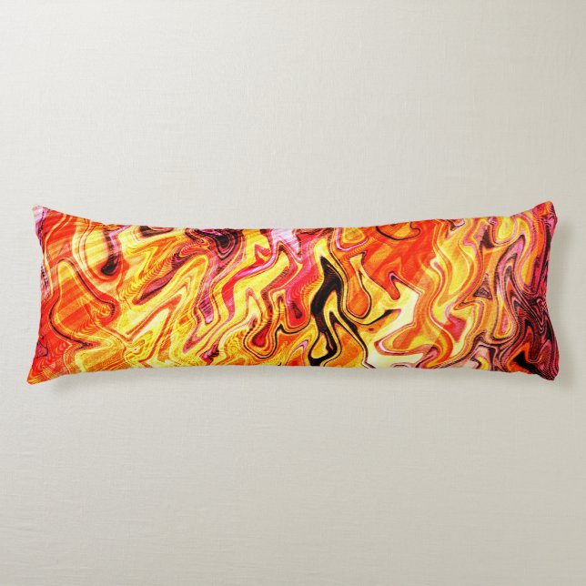 Sunlight through flames....... body pillow (Front)