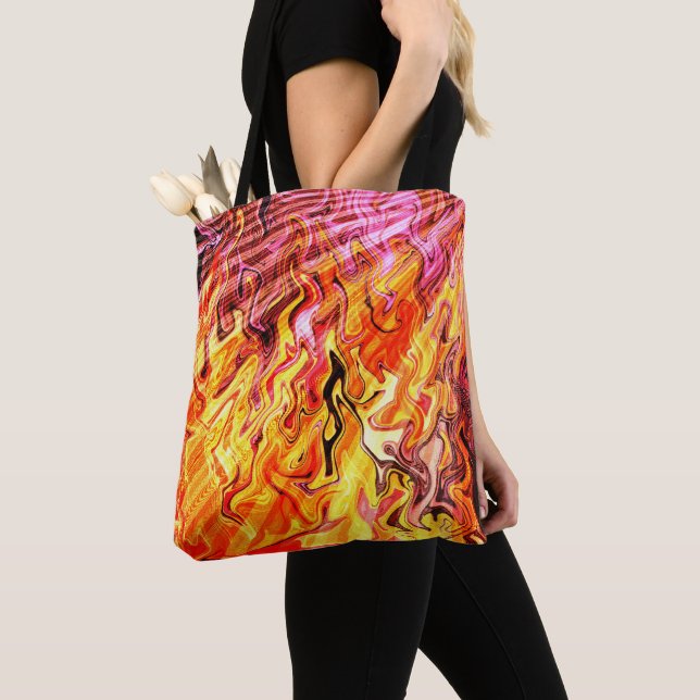 Sunlight through flames....... tote bag (Close Up)
