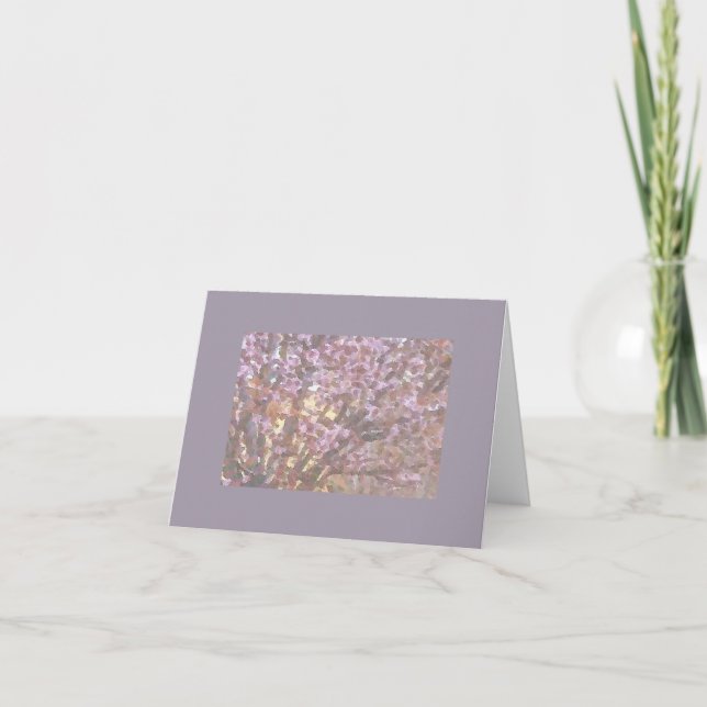 SUNLIGHT THROUGH PURPLE PLUM TREE BRANCHES  THANK YOU CARD (Front)