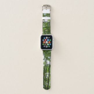 Sunlight Through Rainforest Canopy Tropical Green Apple Watch Band