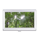 Sunlight Through Rainforest Canopy Tropical Green Business Card Holder
