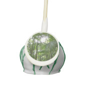Sunlight Through Rainforest Canopy Tropical Green Cake Pops (Front)