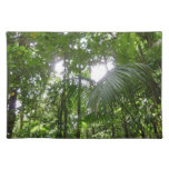 Sunlight Through Rainforest Canopy Tropical Green Cloth Placemat