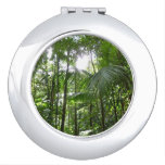 Sunlight Through Rainforest Canopy Tropical Green Compact Mirror