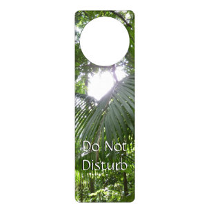 Sunlight Through Rainforest Canopy Tropical Green Door Hanger