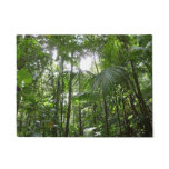 Sunlight Through Rainforest Canopy Tropical Green Doormat