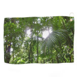 Sunlight Through Rainforest Canopy Tropical Green Golf Towel