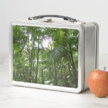 Sunlight Through Rainforest Canopy Tropical Green Metal Lunch Box