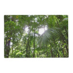 Sunlight Through Rainforest Canopy Tropical Green Placemat