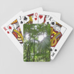 Sunlight Through Rainforest Canopy Tropical Green Playing Cards