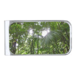 Sunlight Through Rainforest Canopy Tropical Green Silver Finish Money Clip