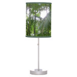 Sunlight Through Rainforest Canopy Tropical Green Table Lamp