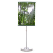Sunlight Through Rainforest Canopy Tropical Green Table Lamp (Front)