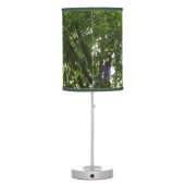 Sunlight Through Rainforest Canopy Tropical Green Table Lamp (Back)