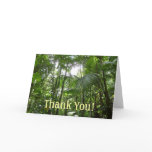 Sunlight Through Rainforest Canopy Tropical Green Thank You Card