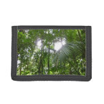 Sunlight Through Rainforest Canopy Tropical Green Tri-fold Wallet