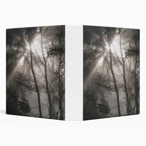 Sunlight Through Trees Dark Woodland 3 Ring Binder