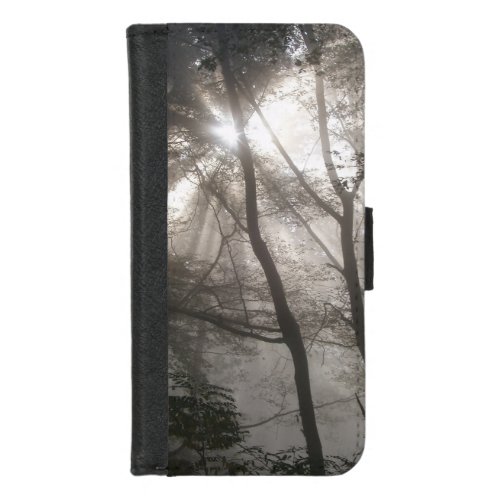 Sunlight Through Trees Dark Woodland iPhone 87 Wallet Case