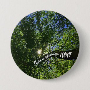 Sunlight Through Trees Positive Inspiration Hope Button