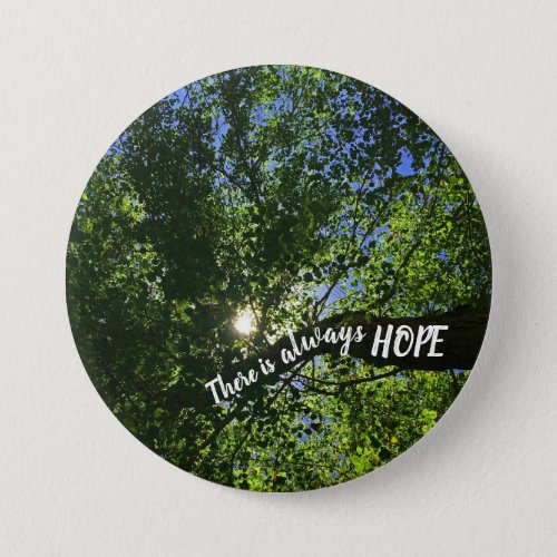 Sunlight Through Trees Positive Inspiration Hope Button