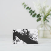 Sunlight Tree Black and White Photography Business Card (Standing Front)