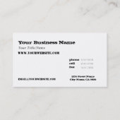 Sunlight Tree Black and White Photography Business Card (Back)
