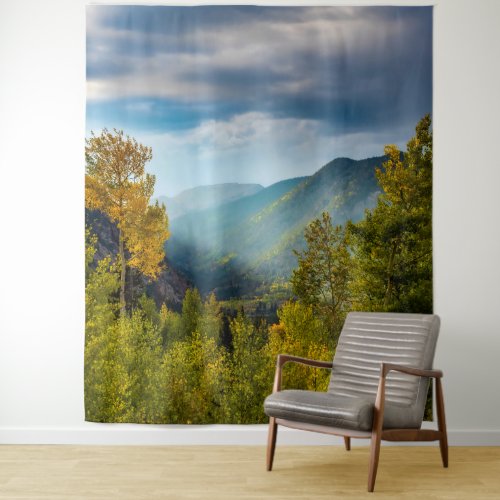 Sunlight Valley  Autumn Color Forest Tapestry