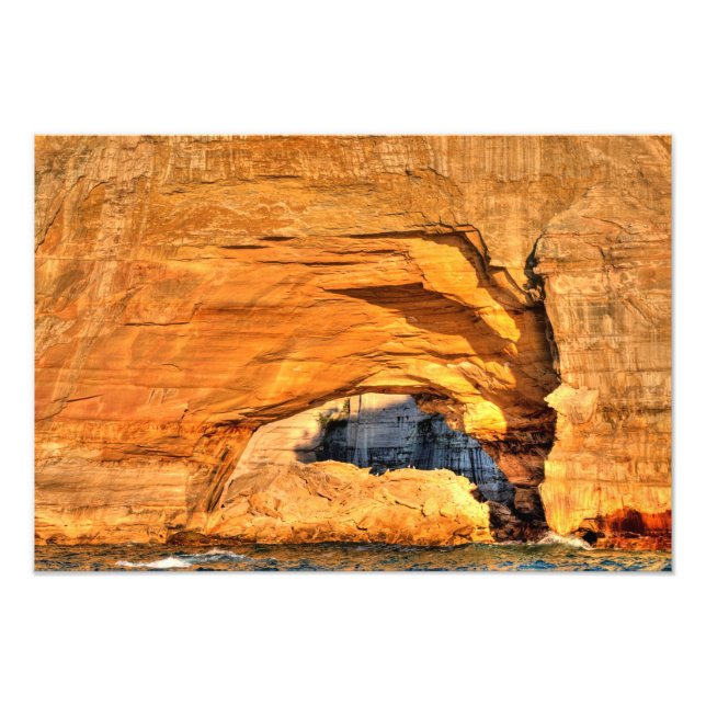 Sunlit arch, Pictured Rocks NL, Michigan Photo Print (Front)