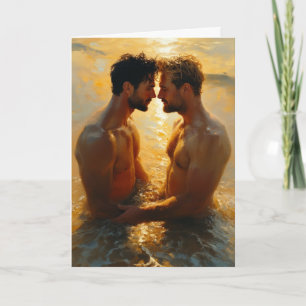 Sunlit Beach Embrace Card
