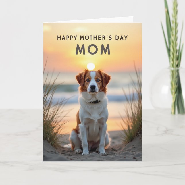 Sunlit Beach Mothers Day Card (Front)