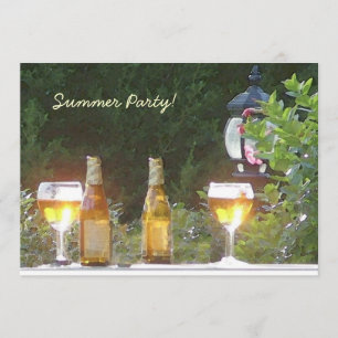 Sunlit beer party invitation
