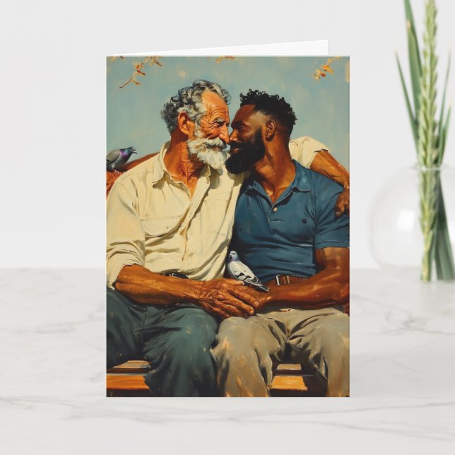 Sunlit Bench Embrace Card (Front)