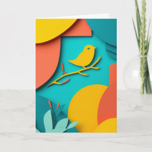 Sunlit Bird Perch Card